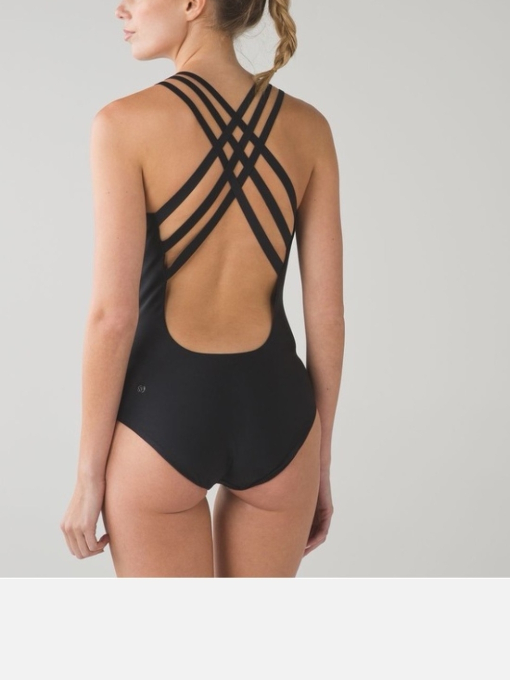 Lululemon Black Strappy Back One-Piece Swimsuit - Women